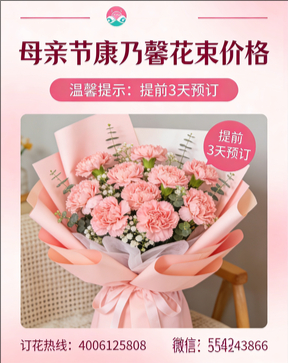 潍坊花店母亲节康乃馨花束